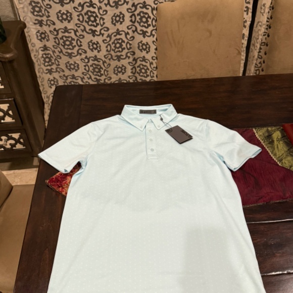 G/Fore Men's Medium Daybreak Polkadot Jacquard Polo MSRP $120 - Picture 5 of 9